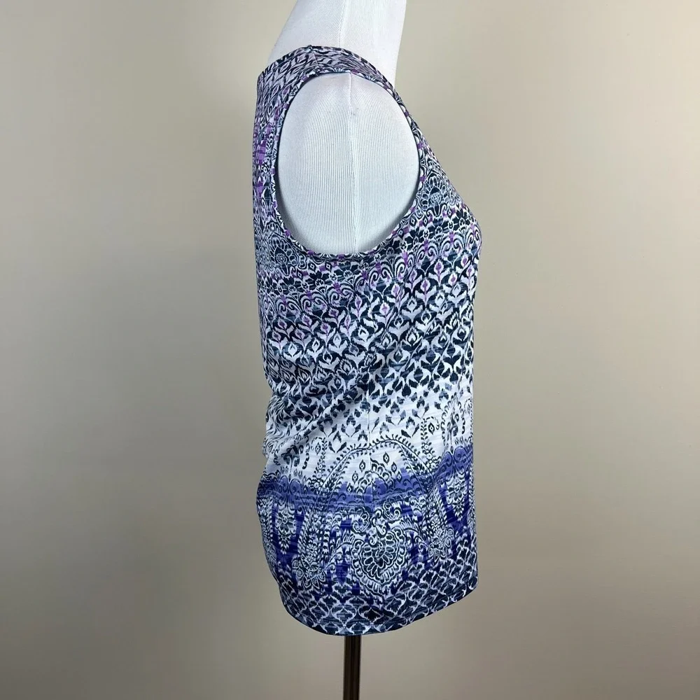 Athleta Printed Muscle Up Tank Top Womens Small Athleisure‎ Yoga Casual Jersey S